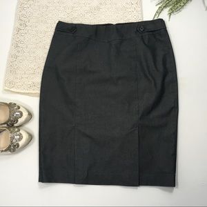 The Limited | Grey Double Front Slit Pencil Skirt